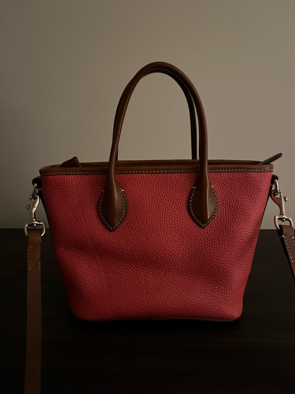 Dooney & Bourke Geranium Pebble Leather Small Tote - Picture 3 of 6